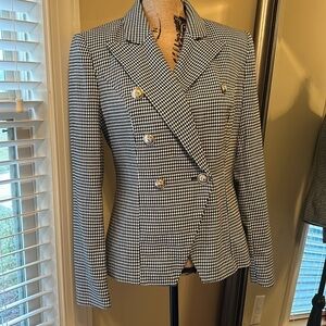 Venus Houndstooth Double Breasted Blazer